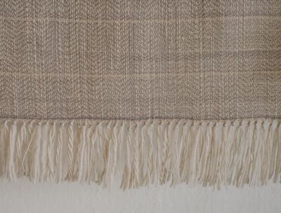 Very Fine Wool Shawl (Hand-Spun) coloured with Tea and harada