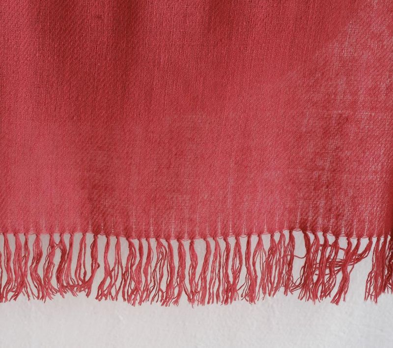 Handwoven Pure Pashmina Shawl- Natural Dye Madder
