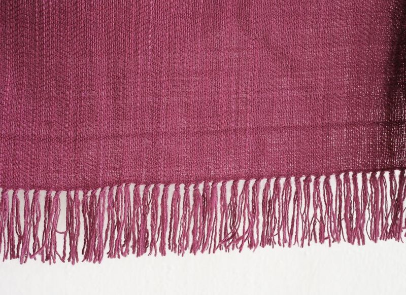 Large Shawl Handmade With Very Fine And Soft Handspun Merino Wool