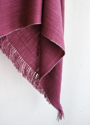 Large Shawl Handmade With Very Fine And Soft Handspun Merino Wool