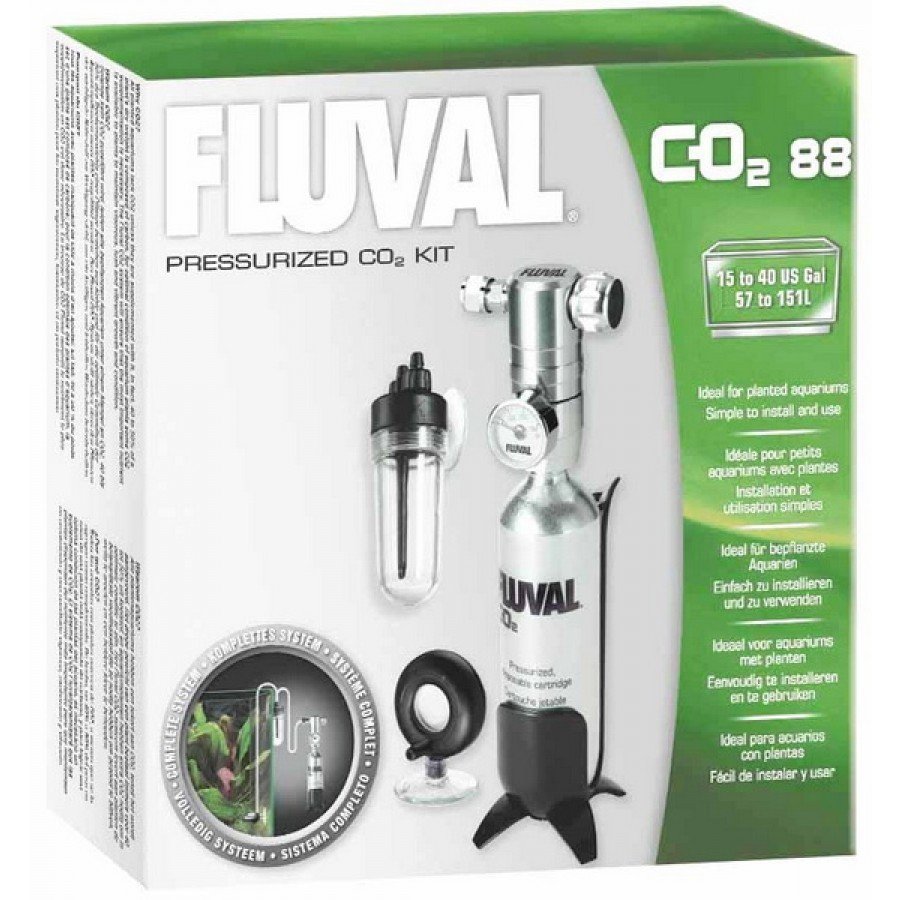 Fluval Pressurized 88G CO2 Kit For Planted Aquariums Fish Tank