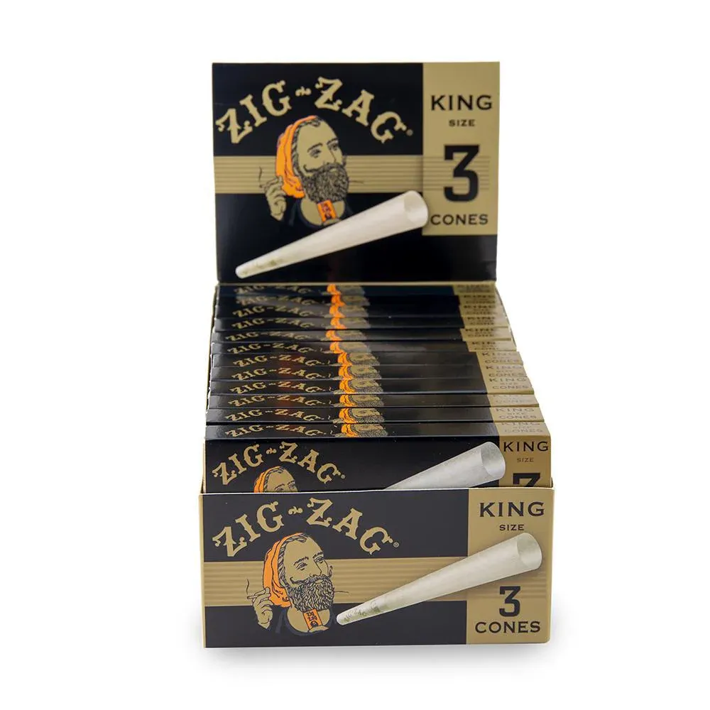 Zig Zag King Size Cones 3pk