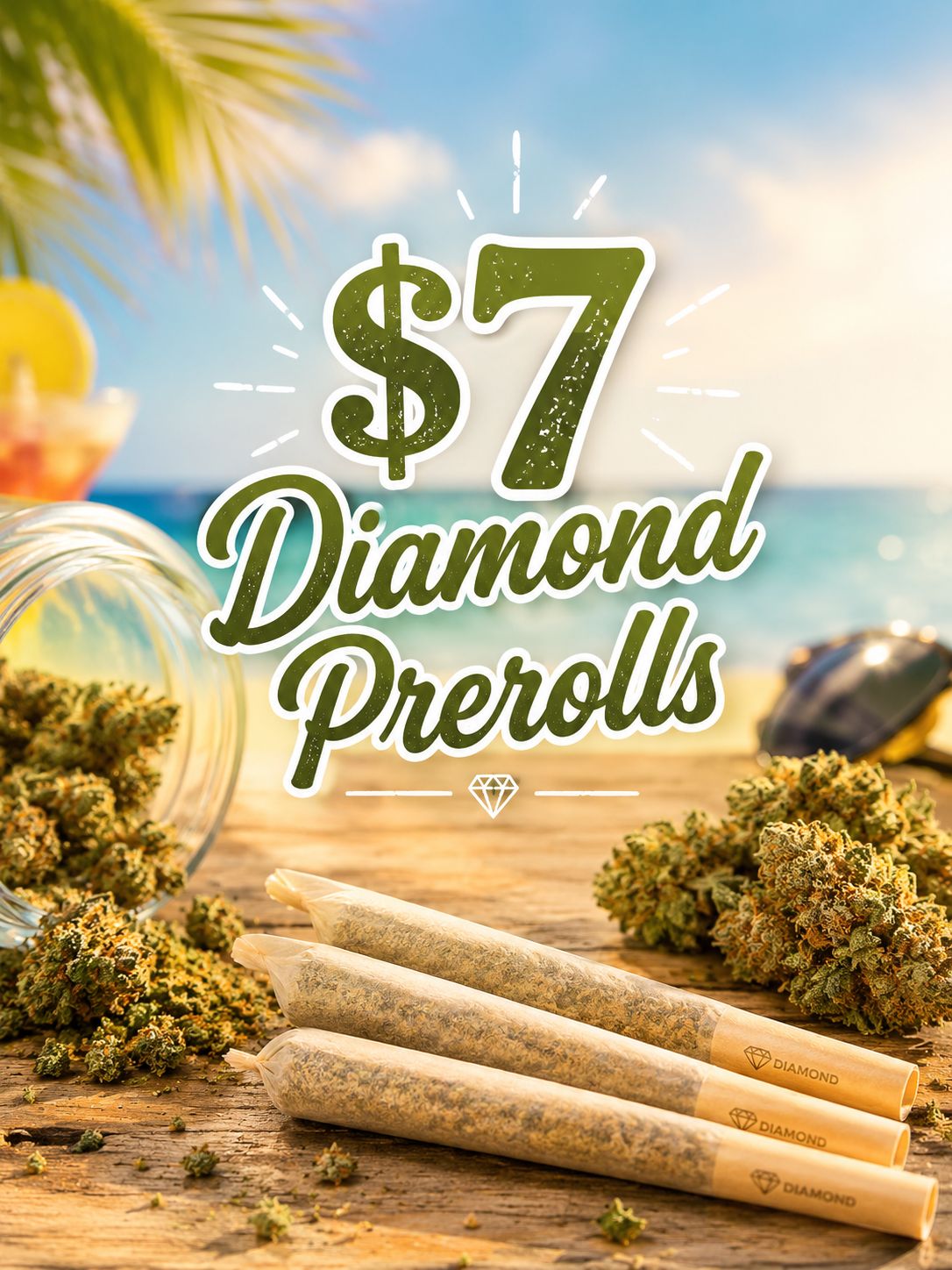 $7 Pre roll | Diamond Pre Roll | Hybrid |