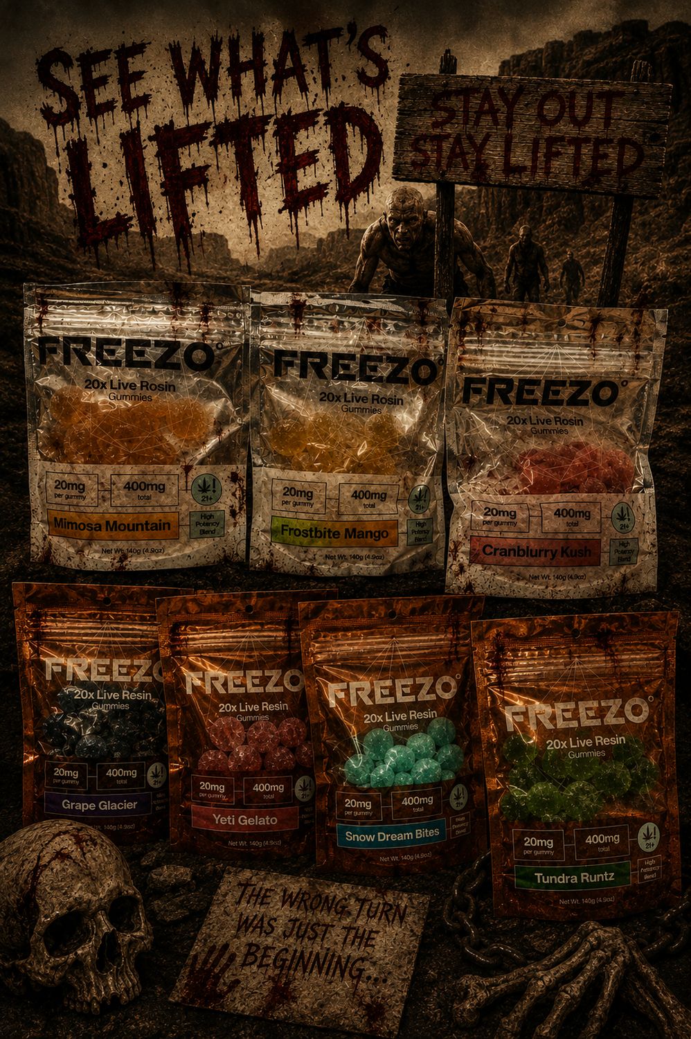 FREEZO 400mg Live Rosin Gummies