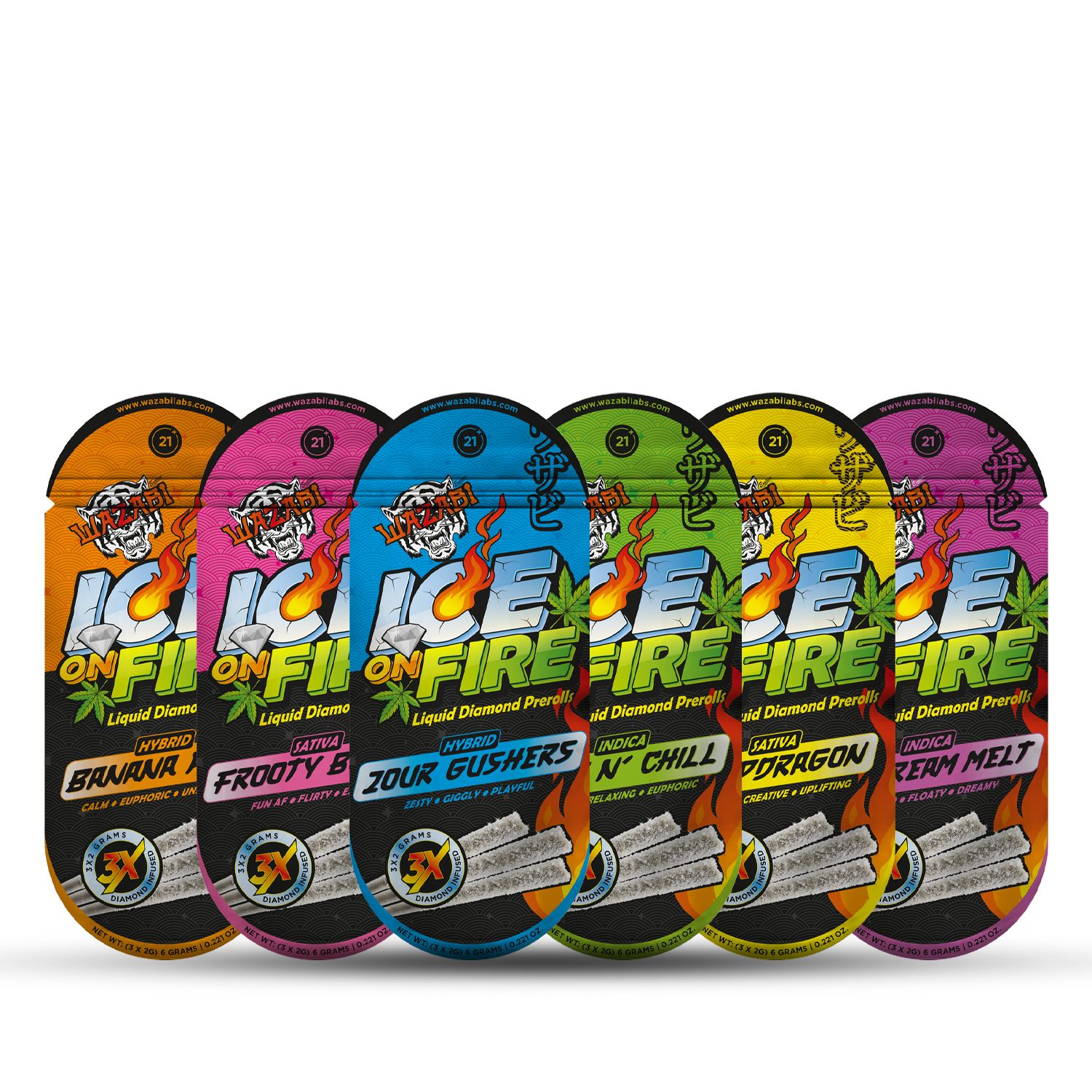 Wazabi - Ice on Fire Liquid Diamond Prerolls