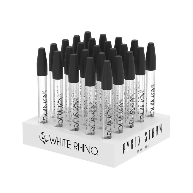 White Rhino Pyrex Glass Dab Straw