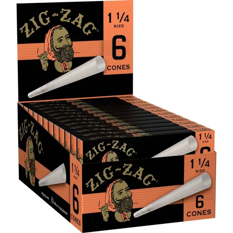 Zig Zag 1 1/4 Ultra Thin Cones 6-pack