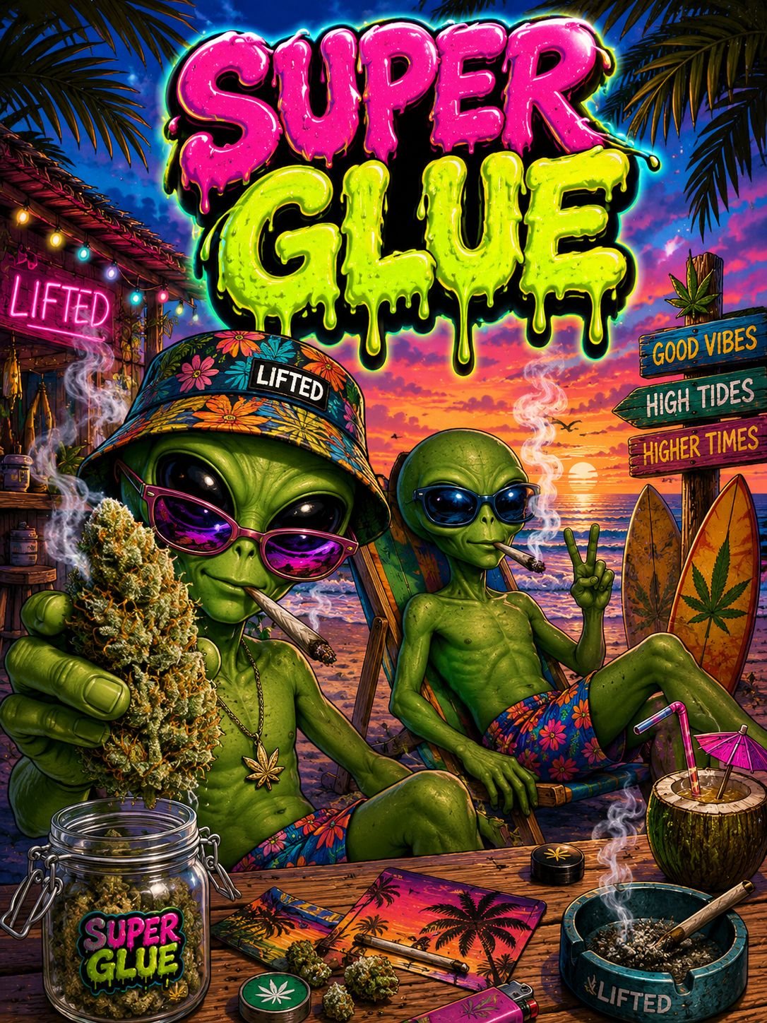 Super Glue | $55 Oz | Indica/Hybrid