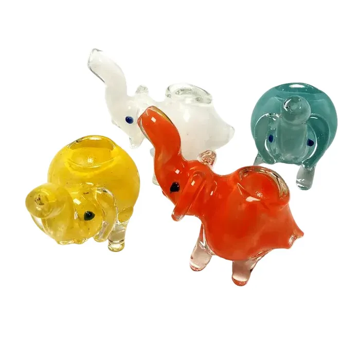 3" Colored Gradient Tiny Elephant Hand Pipe