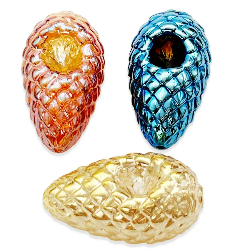 4" Electro Plated Pine Cone Hand pipe