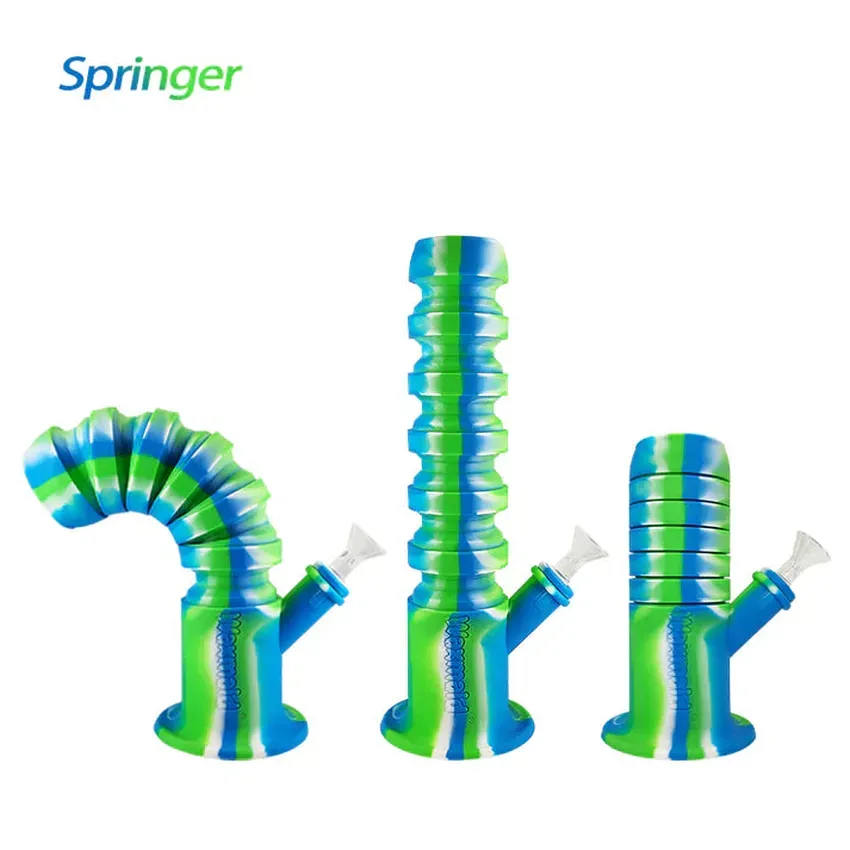 11.6" Waxmaid Springer Collapsible Silicone Water Pipe