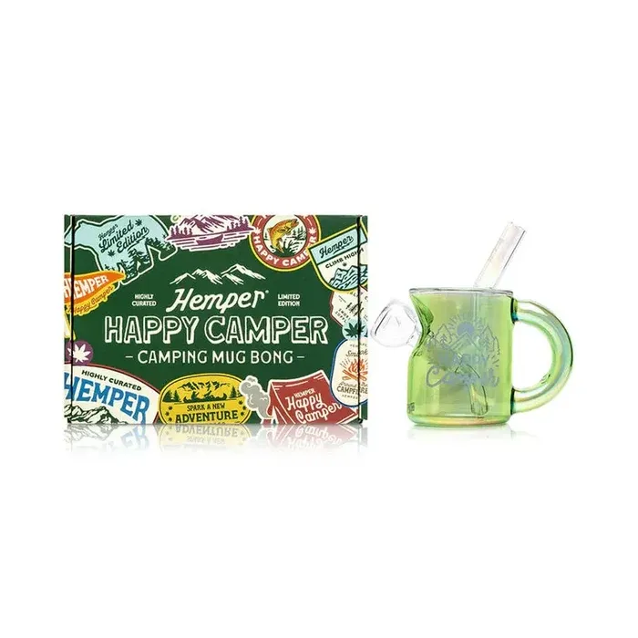 5.5” Hemper Happy Camper Campfire Mug Bong