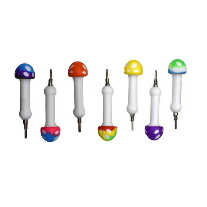 4" Silicone Mushroom Dab Straw