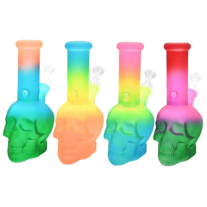 8" Gradient Skull Pipe