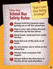School Bus Safety Rules Sticker