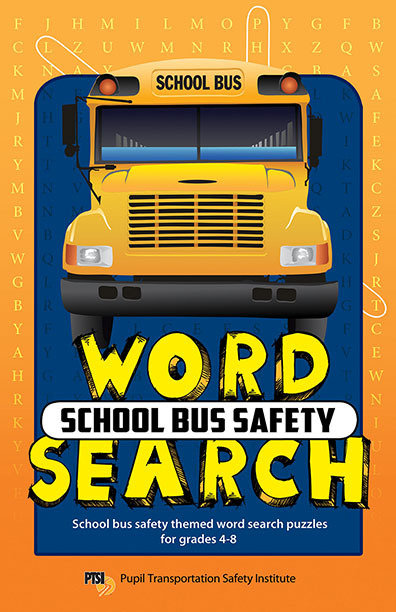 School Bus Safety Word Search Booklet for Grades 4-8