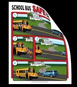 School Bus Safe Crossing Vinyl Decal for inside the School Bus