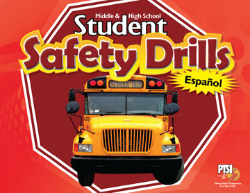 SPANISH VERSION Student Safety Drill Flip Chart for MIDDLE & HIGH SCHOOL STUDENTS