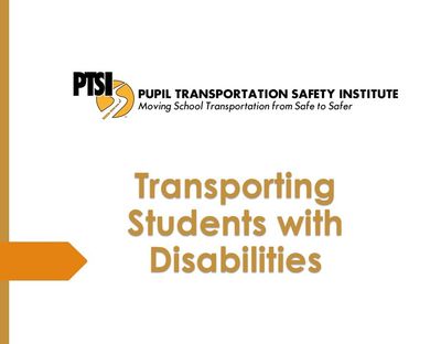 Transporting Students with Disabilities Online Course