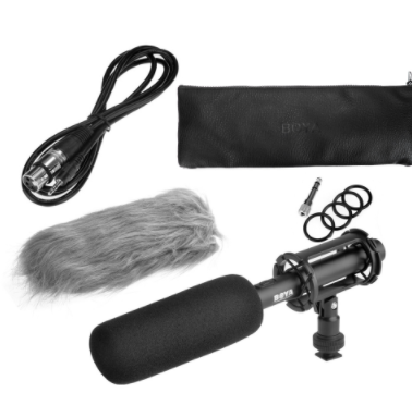 BOYA BY-PVM1000 Condenser Shotgun Microphone 3-pin XLR Output For DSLR Canon Nikon