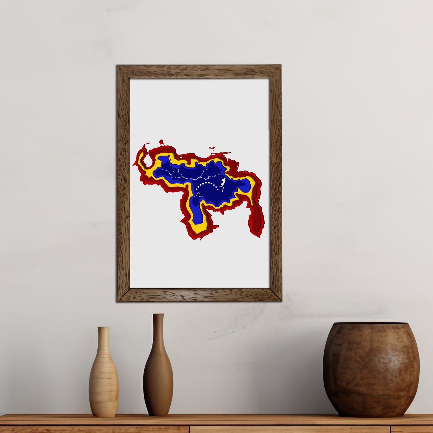 Cuadro de Venezuela en alto relieve