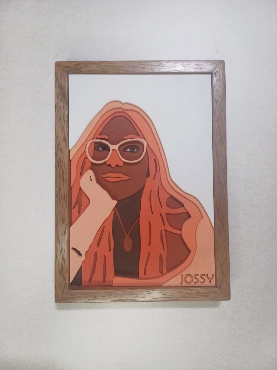 Cuadro personalizado de retrato en alto relieve