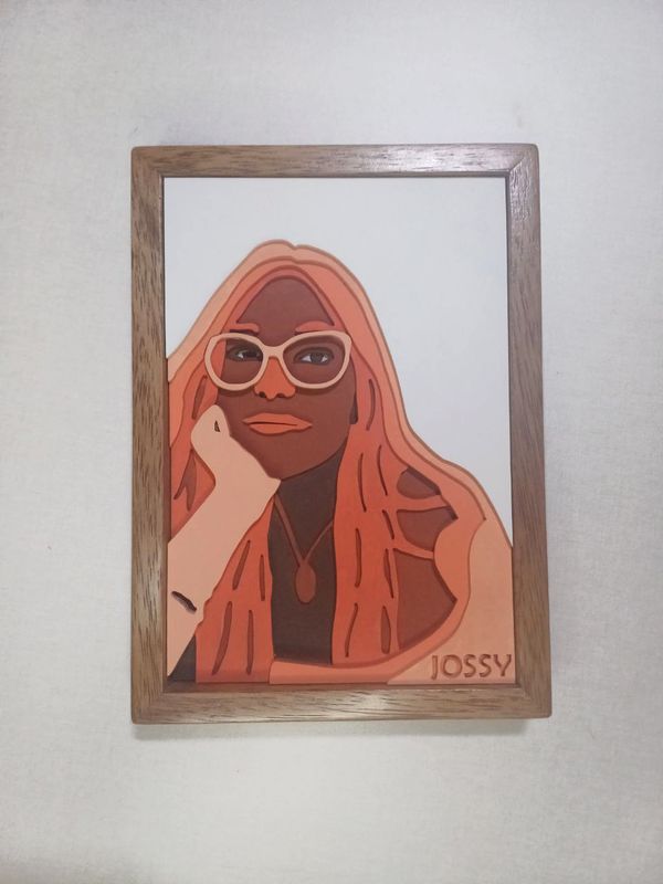 Cuadro personalizado de retrato en alto relieve
