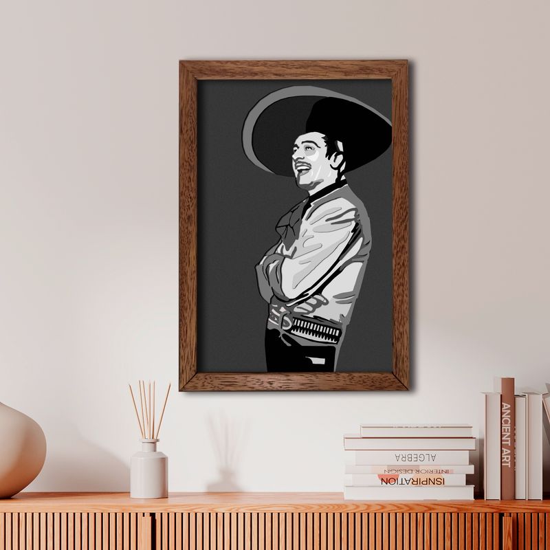 Cuadro Pedro Infante en alto relieve