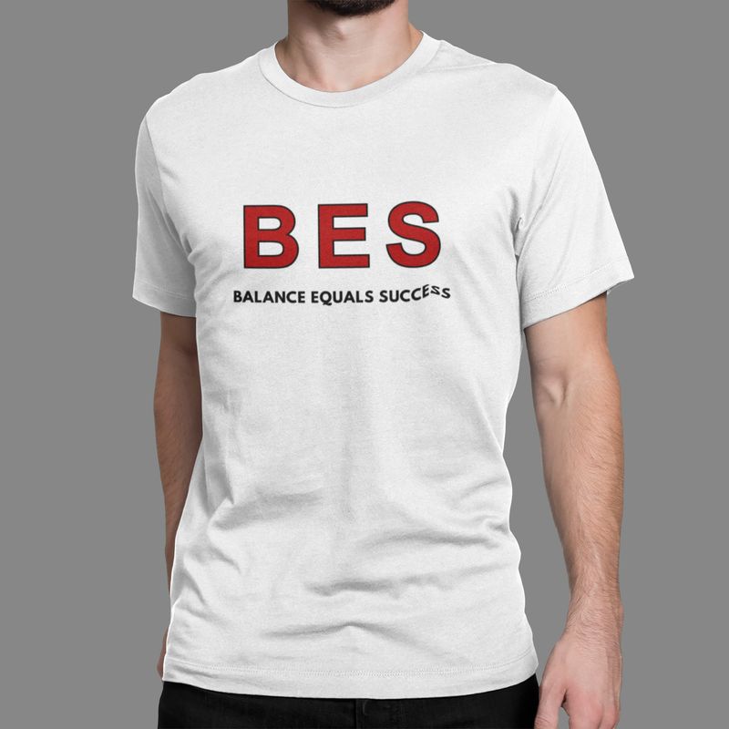 BES Bold Varsity Edition White | Red &amp; Black T-Shirt