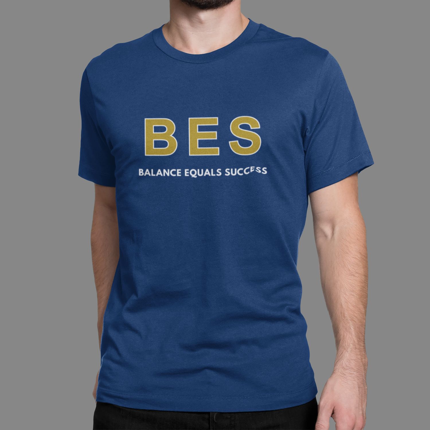 BES Bold Varsity Edition Navy | Gold &amp; White T-Shirt