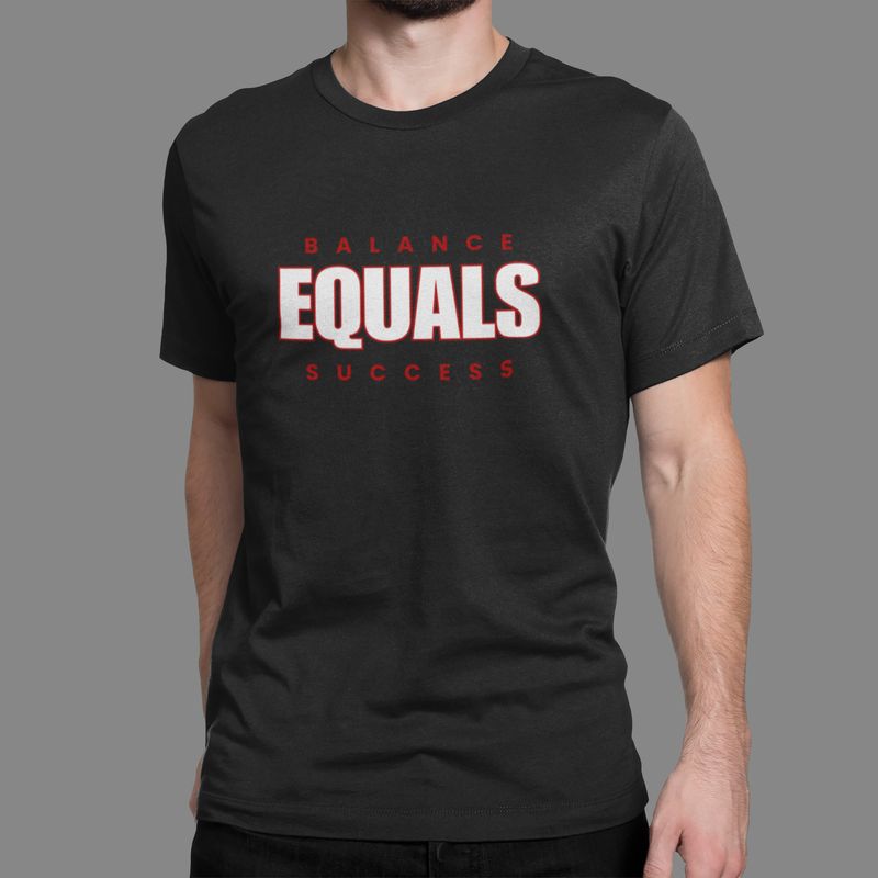 BES Equals Varsity Edition Black | White &amp; Red T-Shirt