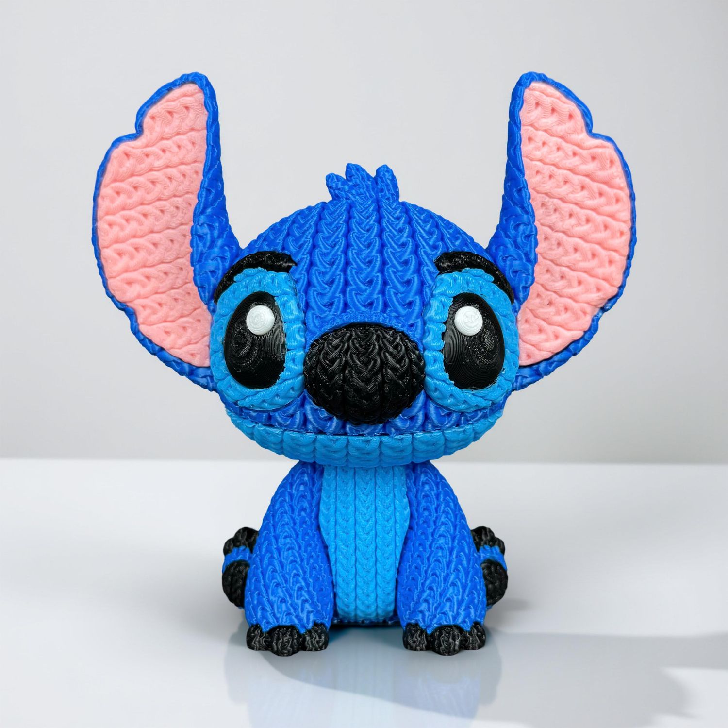 🧵 Blue Alien Monster – 3D Knitted-Style