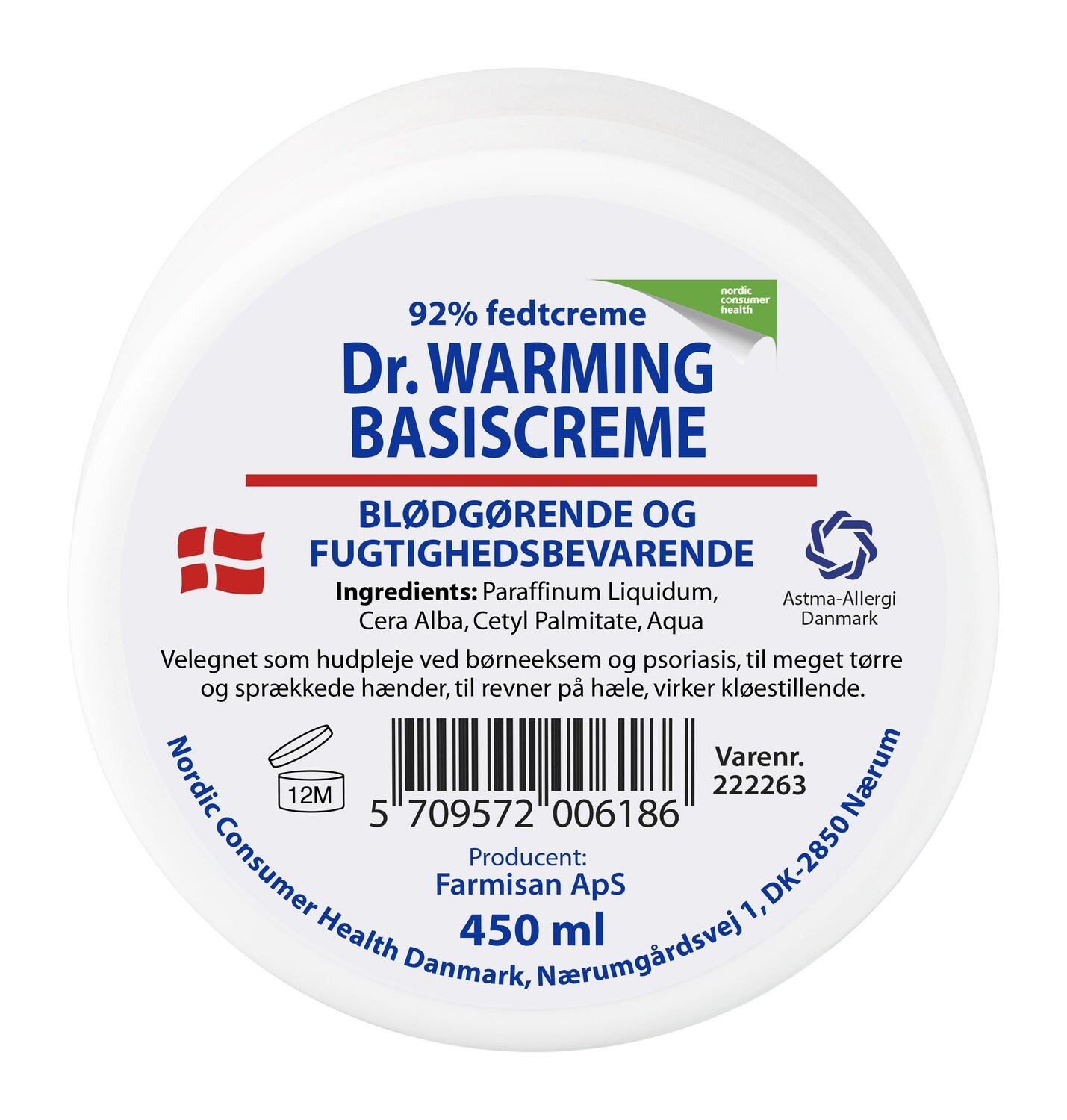 Dr. Warming Basis krem í 450 ml. krukku