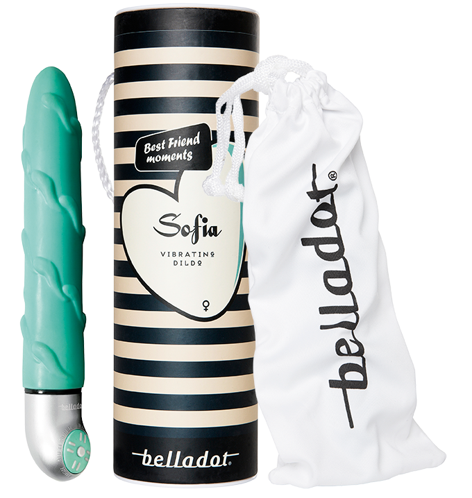 (Sofia Vibrating Dildo) Sofia titrari grænn/ bleikur