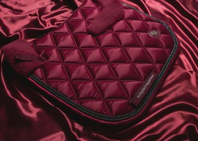 ‘The Empress’ Ruby Red Jewel Merino Top Fleece Saddle Pad