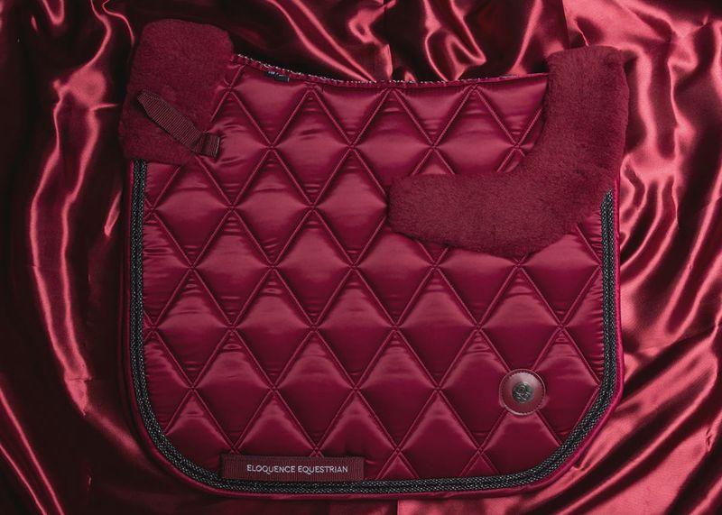 ‘The Empress’ Ruby Red Jewel Merino Top Fleece Saddle Pad