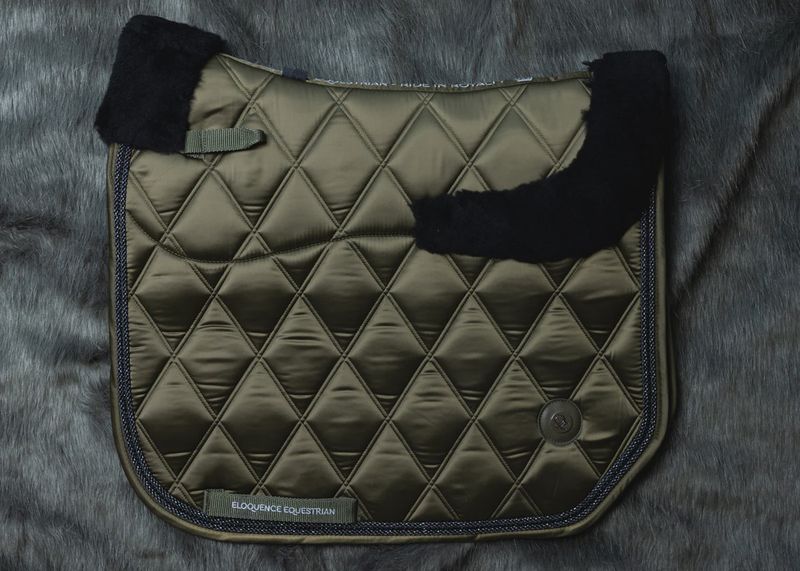 ‘The Majesty’ Deep Olive Jewel Full Merino Fleece Saddle Pad