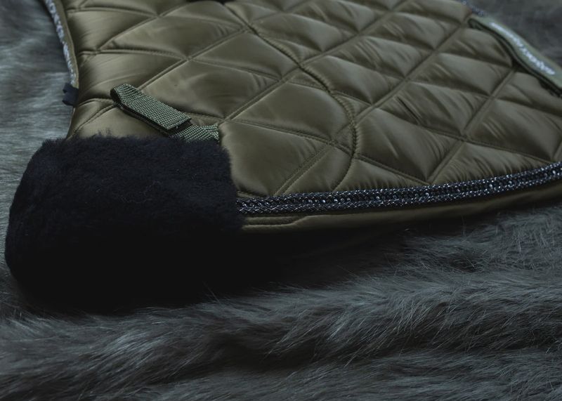 ‘The Majesty’ Deep Olive Jewel Full Merino Fleece Saddle Pad