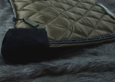 ‘The Majesty’ Deep Olive Jewel Full Merino Fleece Saddle Pad