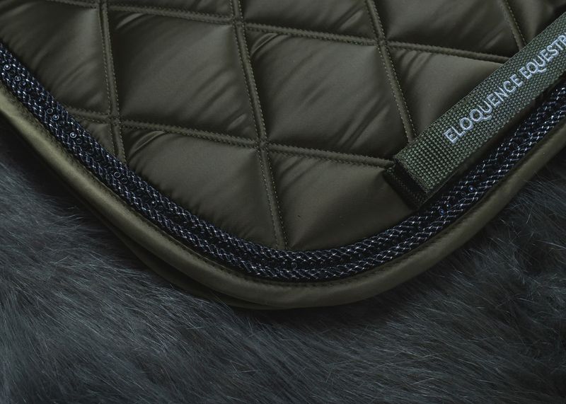 ‘The Majesty’ Deep Olive Jewel Merino Top Fleece Saddle Pad