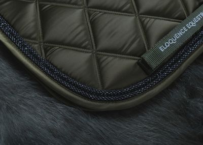 ‘The Majesty’ Deep Olive Jewel Merino Top Fleece Saddle Pad