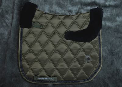 ‘The Majesty’ Deep Olive Jewel Merino Top Fleece Saddle Pad