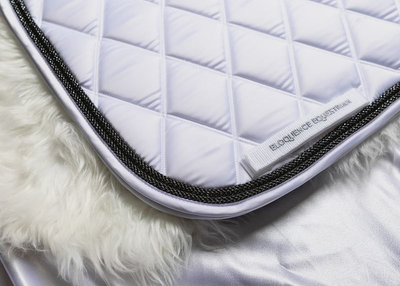 ‘The Princess’ White Merino Top Fleece Jewel Competition Saddle Pad