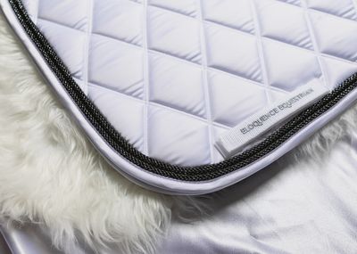‘The Princess’ White Merino Top Fleece Jewel Competition Saddle Pad