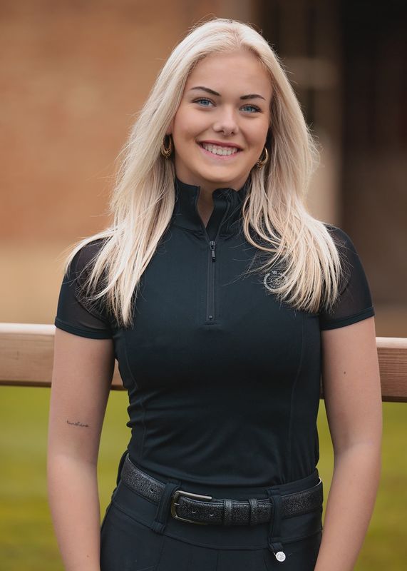 Black ‘Daisy’ Short Sleeve Riding Top