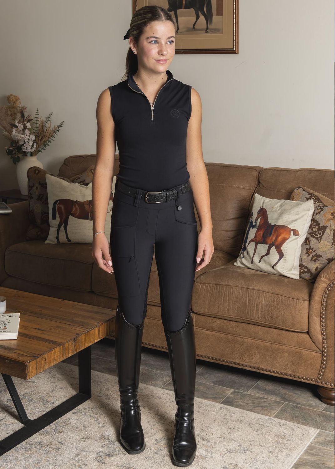 Black ‘Elle’ Children’s Riding Tights (seconds)