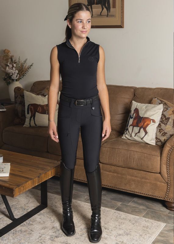 Black ‘Elle’ Children’s Riding Tights (seconds)