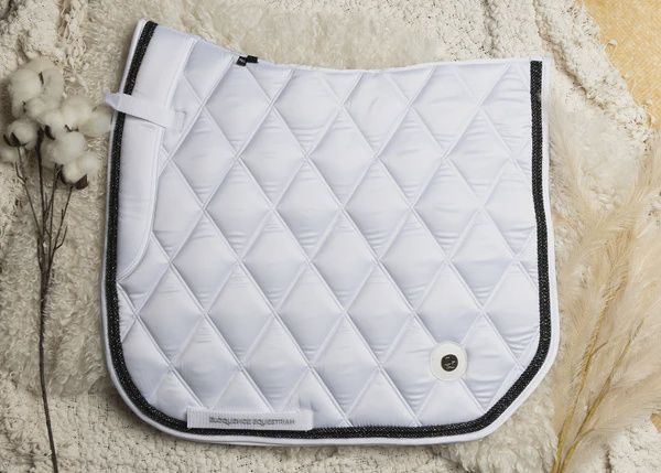 &#39;The Duchess&#39; White Competition Saddle Pad