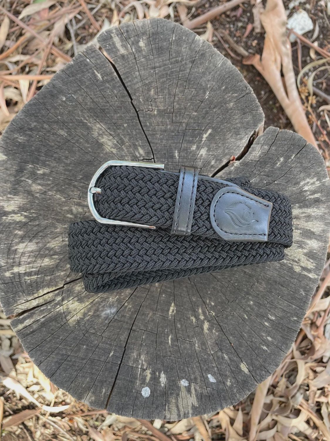 Elasticised QJ Belt, Colour: Black