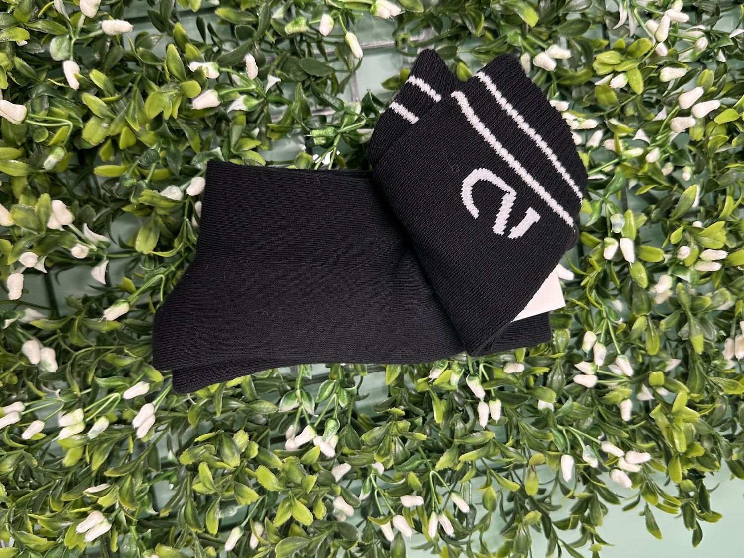 Long socks Black/White Trim